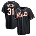 Kooe NY.Mets #31 Mike Piazza Player Black Fashion Out Game Stitched Jerseys
