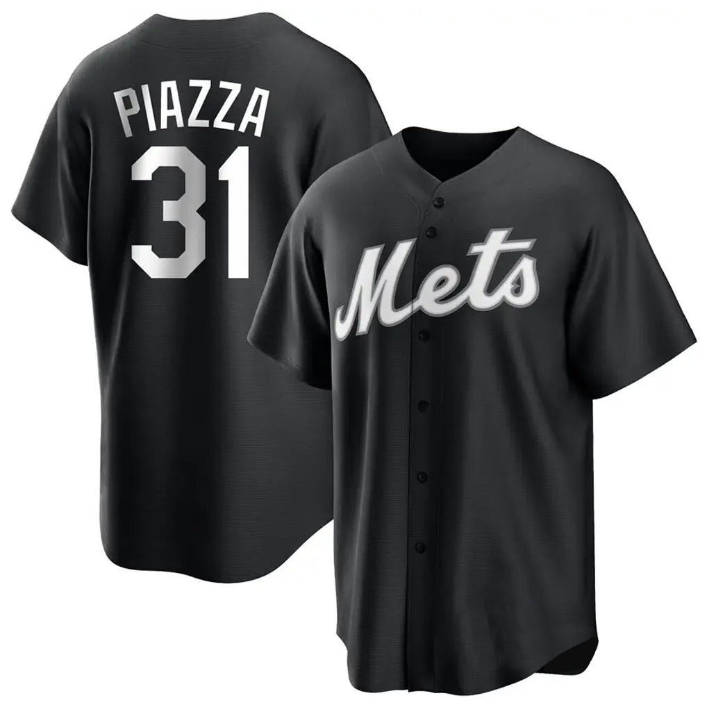 Kooe NY.Mets #31 Mike Piazza Player Black Home Game Stitched Jerseys