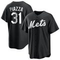Kooe NY.Mets #31 Mike Piazza Player Black Home Game Stitched Jerseys