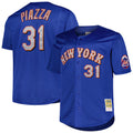 Kooe NY.Mets #31 Mike Piazza Player Royal Mitchell & Ness Cooperstown Collection Home Limited Stitched Jerseys