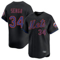 Kooe NY.Mets #34 Kodai Senga Player Black Alternate Home Limited Stitched Jerseys