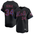 Kooe NY.Mets #34 Kodai Senga Player Black Alternate Home Limited Stitched Jerseys