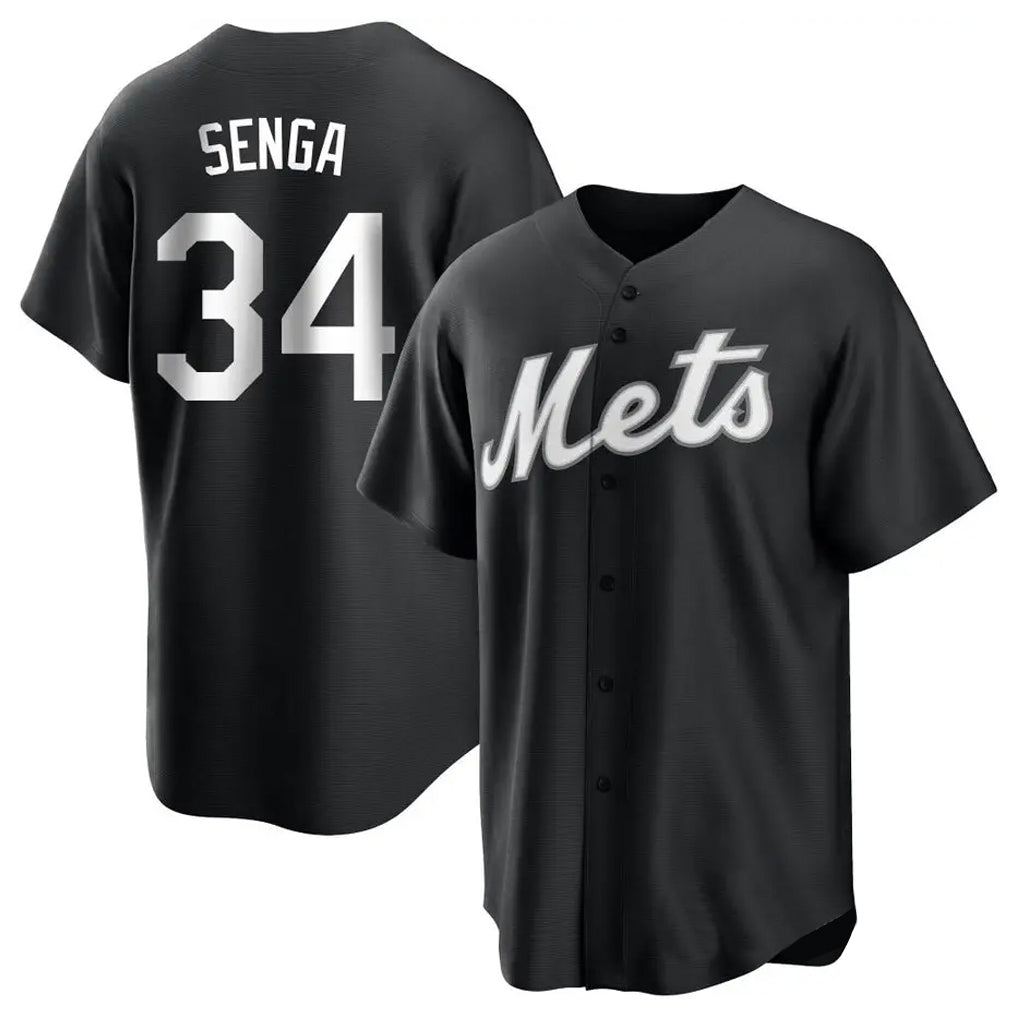 Kooe NY.Mets #34 Kodai Senga Player Black Home Game Stitched Jerseys