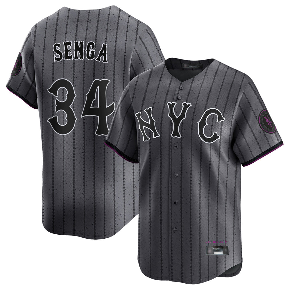 Kooe NY.Mets #34 Kodai Senga Player Gray City Connect Limited Stitched Jerseys