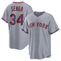 Kooe NY.Mets #34 Kodai Senga Player Gray Road Home Game Stitched Jerseys