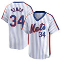 Kooe NY.Mets #34 Kodai Senga Player White Cooperstown Collection T-shirt Game Stitched Jerseys