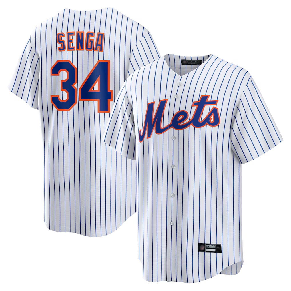 Kooe NY.Mets #34 Kodai Senga Player White Home Replica Stitched Jerseys