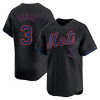 Kooe NY.Mets #3 Carson Benge Player Black Alternate Home Limited Stitched Jerseys