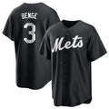 Kooe NY.Mets #3 Carson Benge Player Black Home Game Stitched Jerseys