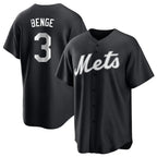 Kooe NY.Mets #3 Carson Benge Player Black Home Game Stitched Jerseys