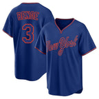 Kooe NY.Mets #3 Carson Benge Player Royal T-shirt Home Game Stitched Jerseys
