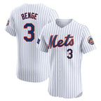 Kooe NY.Mets #3 Carson Benge Player White Home Limited Elite Stitched Jerseys