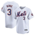 Kooe NY.Mets #3 Carson Benge Player White Home Replica Stitched Jerseys