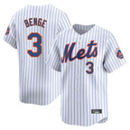 Kooe NY.Mets #3 Carson Benge Player White Home Replica Stitched Jerseys