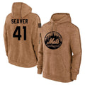 Kooe NY.Mets #41 Tom Seaver Player Brown Club Pullover Hoodie Game Stitched Jerseys