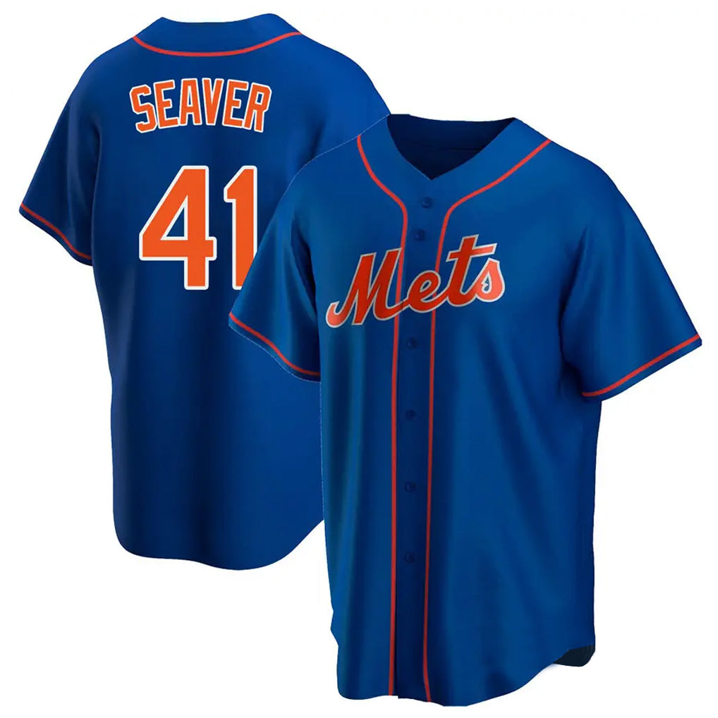 Kooe NY.Mets #41 Tom Seaver Player Royal Home Game Stitched Jerseys
