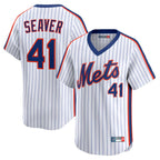 Kooe NY.Mets #41 Tom Seaver Player White Cooperstown Collection T-shirt Game Stitched Jerseys