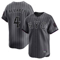 Kooe NY.Mets #4 Francisco Alvarez Player Gray City Connect Limited Stitched Jerseys