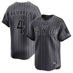 Kooe NY.Mets #4 Francisco Alvarez Player Gray City Connect Limited Stitched Jerseys