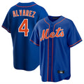 Kooe NY.Mets #4 Francisco Alvarez Player Royal Home Game Stitched Jerseys