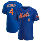 Kooe NY.Mets #4 Francisco Alvarez Player Royal Limited Elite Home Stitched Jerseys