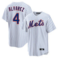 Kooe NY.Mets #4 Francisco Alvarez Player White Home Game Stitched Jerseys