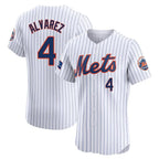 Kooe NY.Mets #4 Francisco Alvarez Player White Home Limited Elite Stitched Jerseys