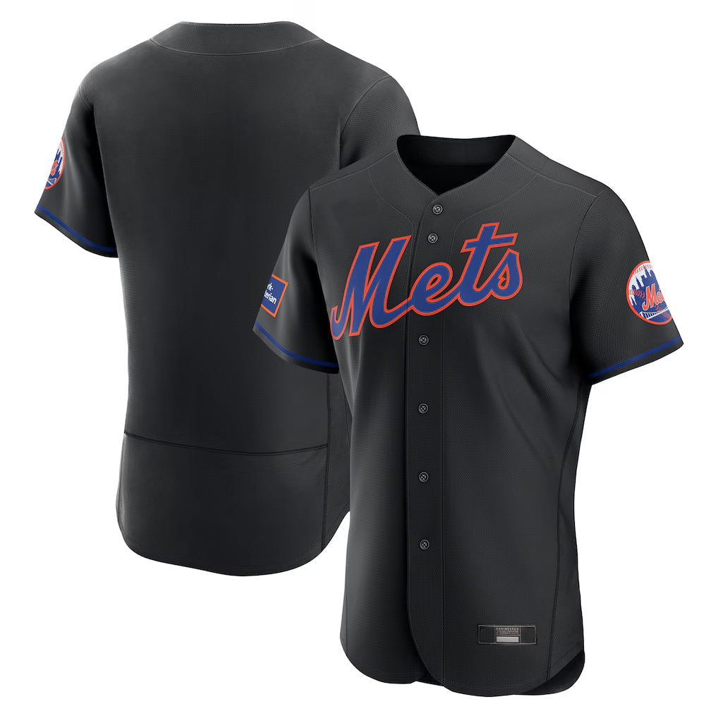 Kooe NY.Mets Blank Player Black Alternate Elite Home Limited Stitched Jerseys