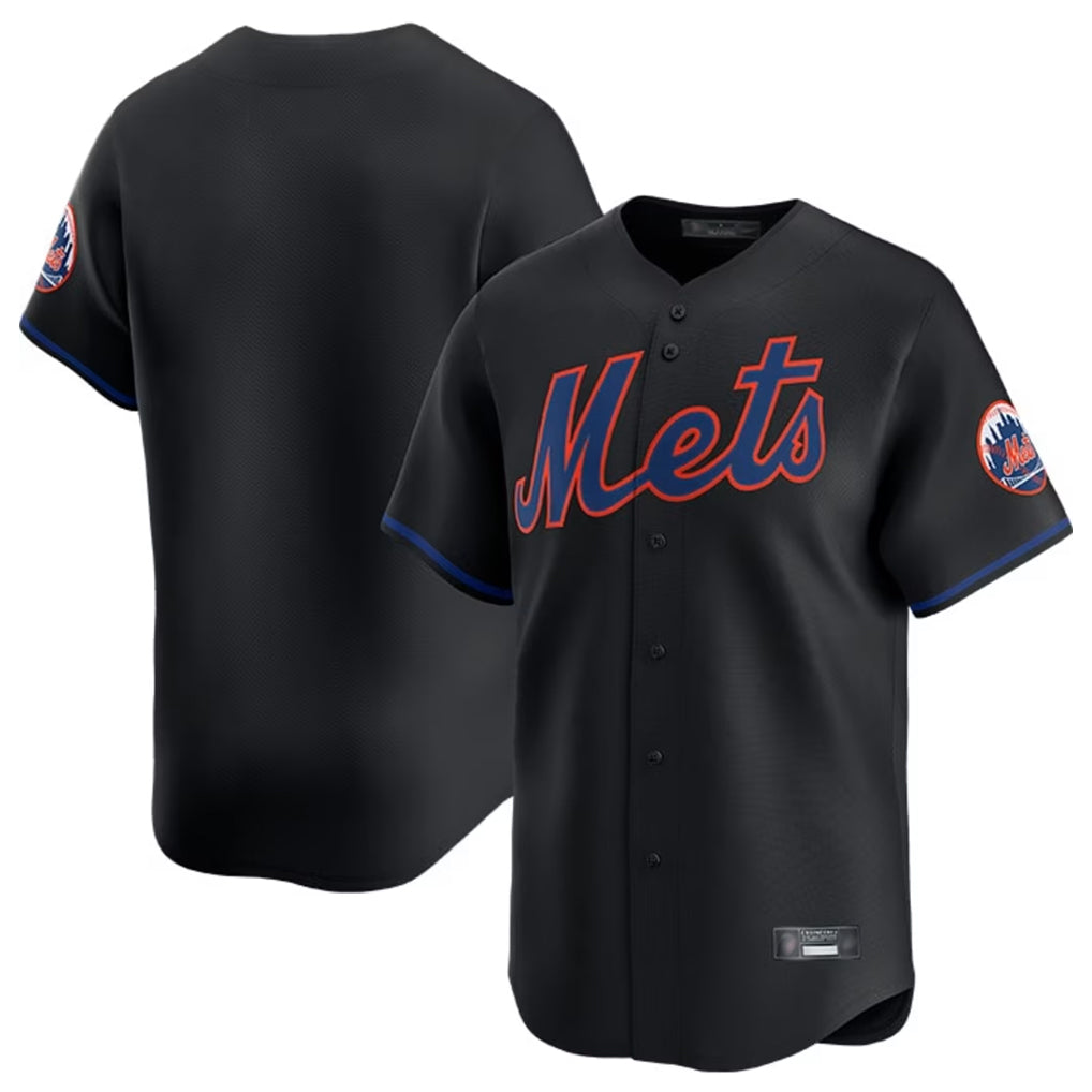 Kooe NY.Mets Blank Player Black Alternate Home Limited Stitched Jerseys