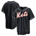 Kooe NY.Mets Blank Player Fashion Black Out Game Stitched Jerseys