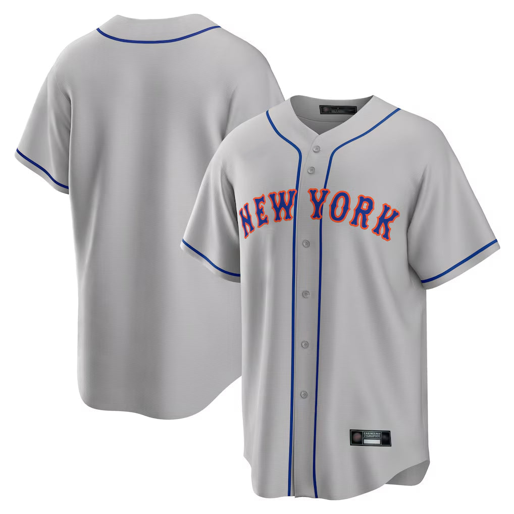 Kooe NY.Mets Blank Player Gray Road Home Game Stitched Jerseys