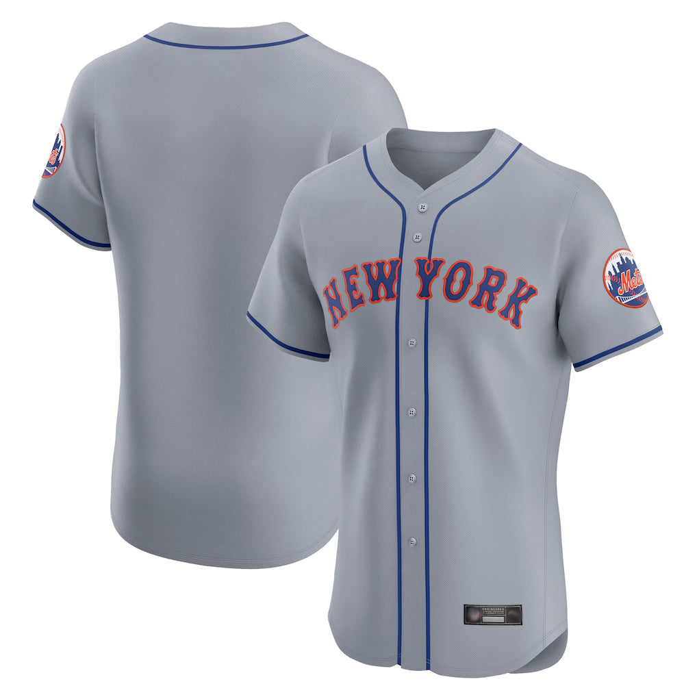 Kooe NY.Mets Blank Player Gray Road Limited Elite Home Stitched Jerseys