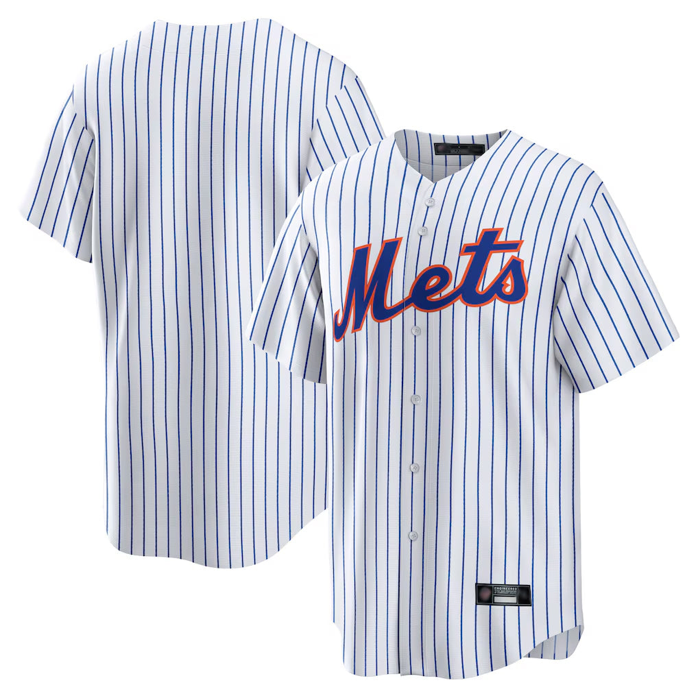 Kooe NY.Mets Blank Player White Home Game Stitched Jerseys