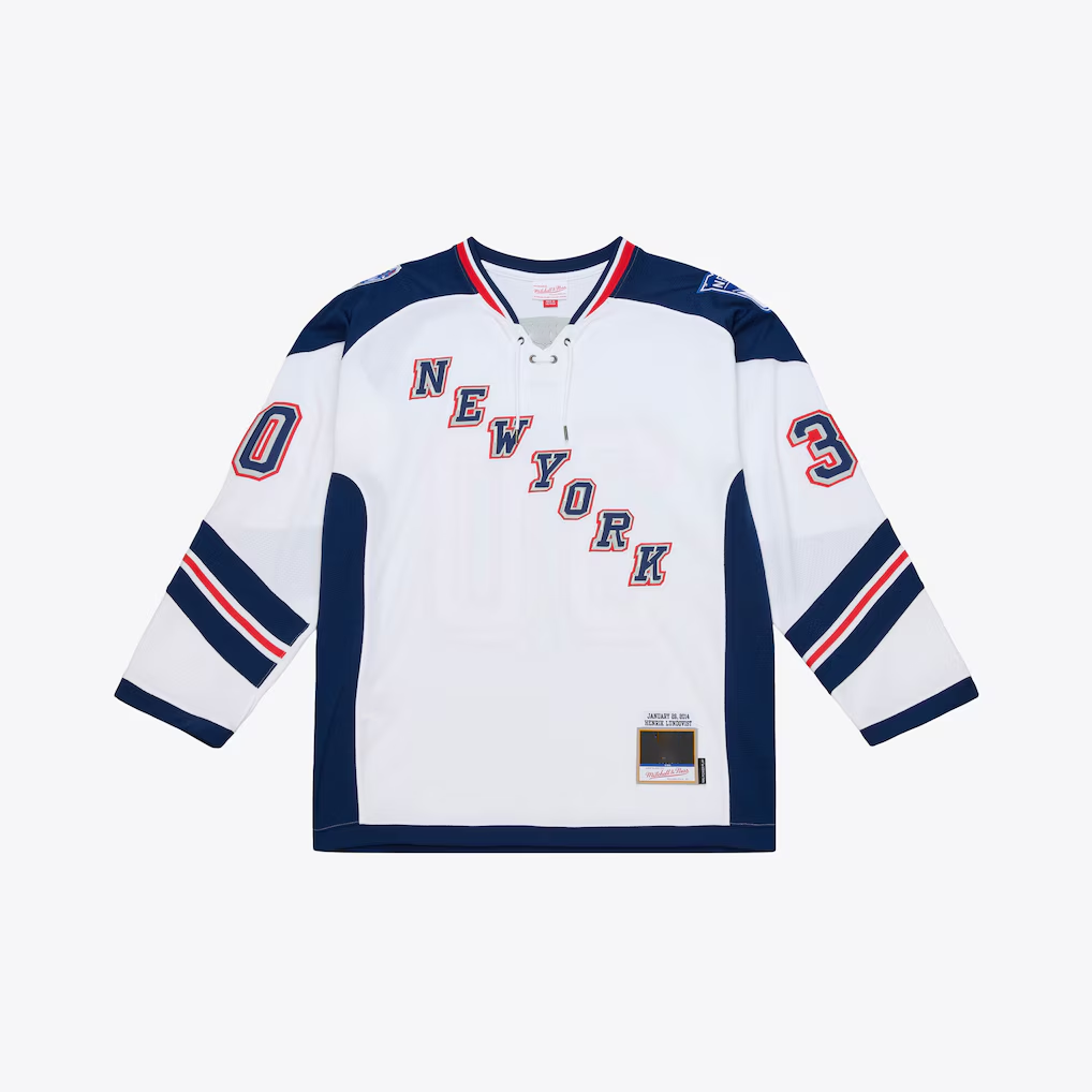 Kooe NY.Rangers Henrik Lundqvist Mitchell & Ness White 2014 Stadium Series Power Play Jerseys