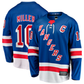 Kooe NY.Rangers #10 JT Miller Blue Home Captain's Patch Breakaway Jerseys