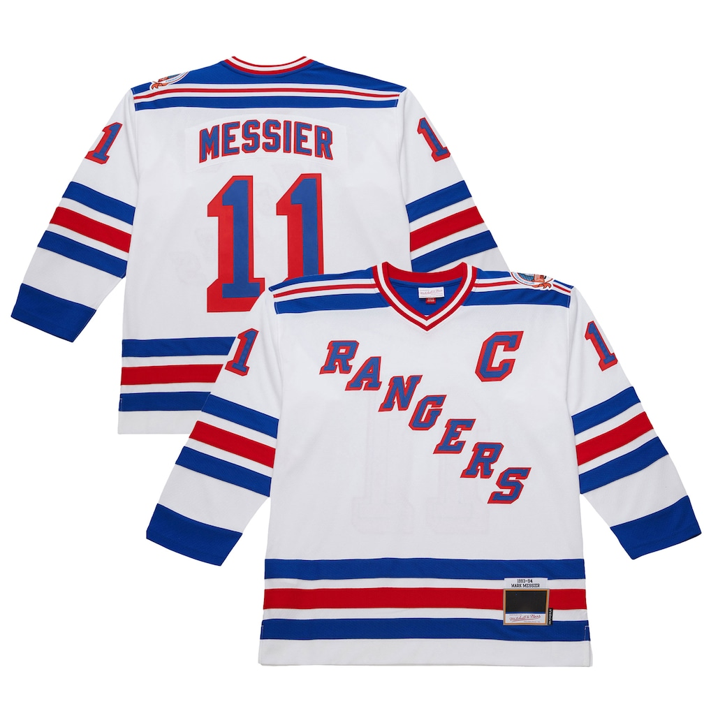 Kooe NY.Rangers #11 Mark Messier White 1993-94 Power Play Jerseys