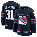 Kooe NY.Rangers #31 Igor Shesterkin Navy Alternate Premier Player Jerseys