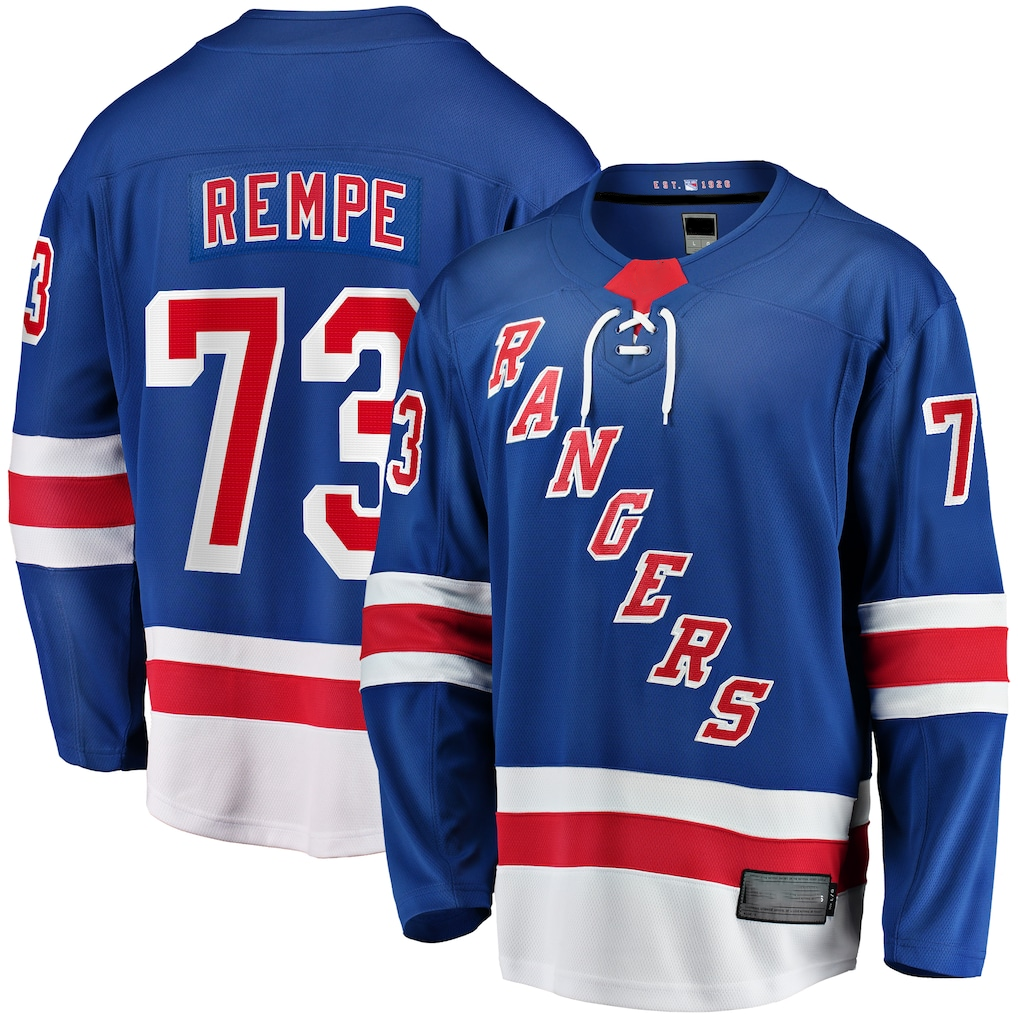 Kooe NY.Rangers #73 Matt Rempe Blue Home Breakaway Jerseys