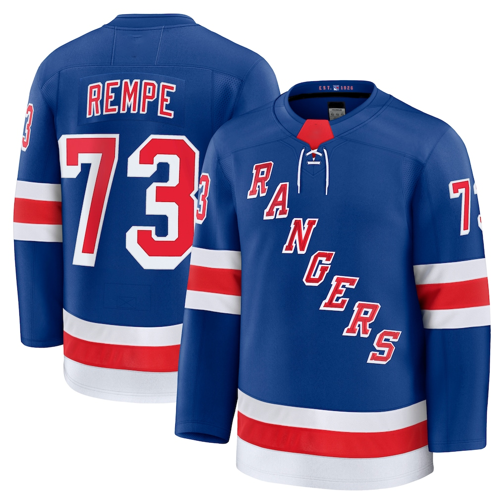 Kooe NY.Rangers #73 Matt Rempe Blue Home Premium Jerseys