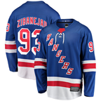 Kooe NY.Rangers #93 Mika Zibanejad Blue Home Breakaway Player Jerseys