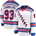 Kooe NY.Rangers #93 Mika Zibanejad White Away Premier Breakaway Player Jerseys