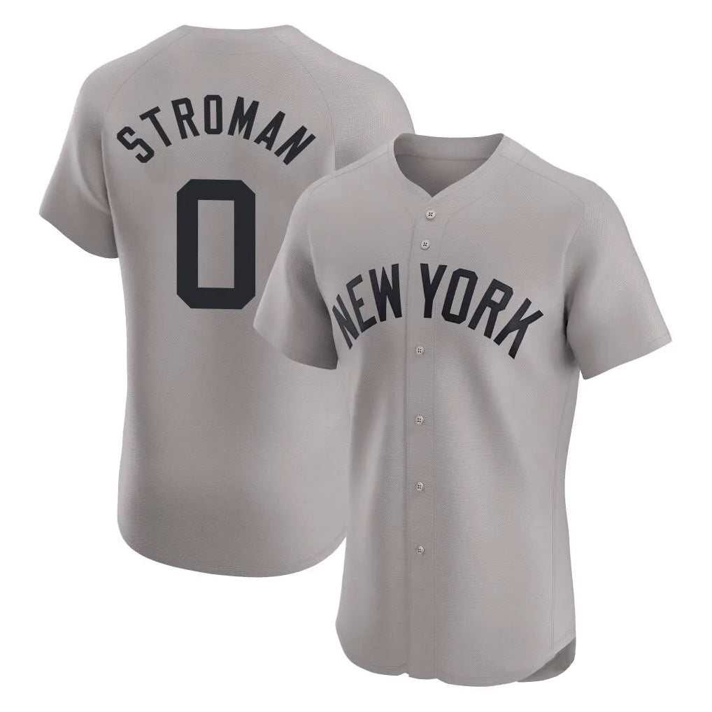 Kooe NY.Yankees #0 Marcus Stroman Player Gray Limited Elite Home Stitched Jerseys