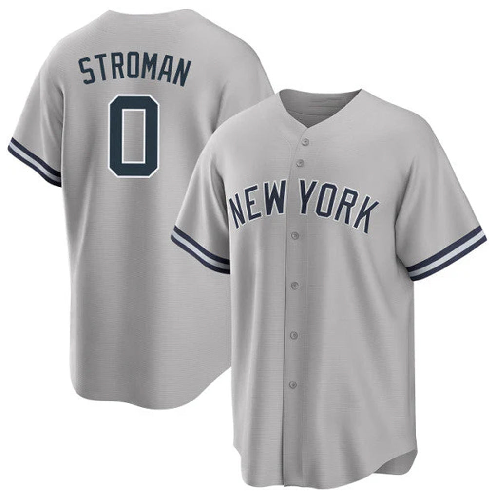 Kooe NY.Yankees #0 Marcus Stroman Player Gray Road Game Stitched Jerseys