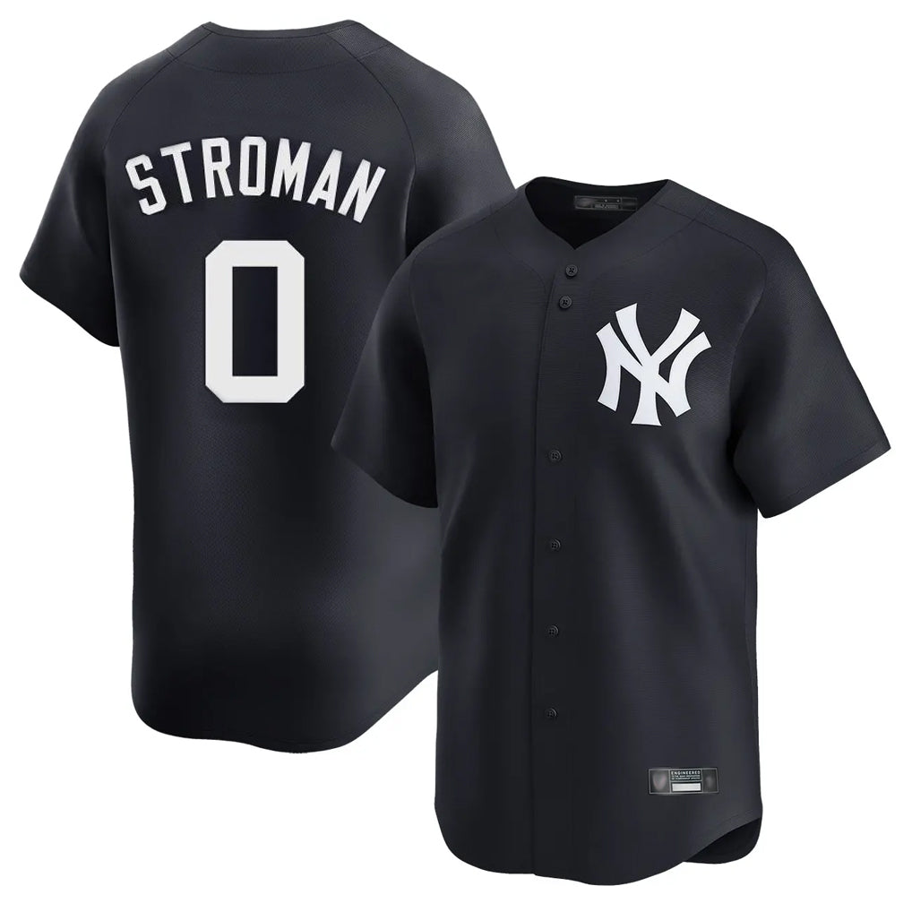 Kooe NY.Yankees #0 Marcus Stroman Player Navy Alternate Limited Home Stitched Jerseys
