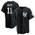 Kooe NY.Yankees #11 Anthony Volpe Player Black Game Stitched Jerseys