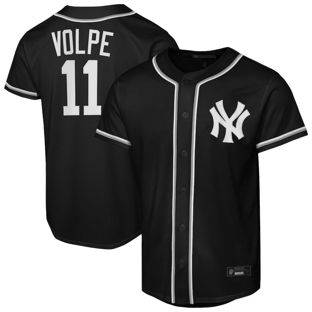 Kooe NY.Yankees #11 Anthony Volpe Player Black Out Game Stitched Jerseys