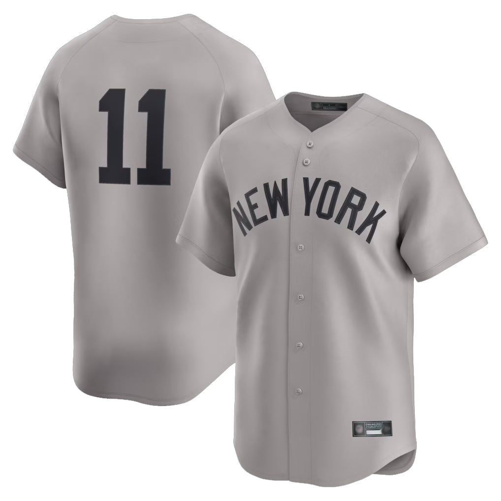 Kooe NY.Yankees #11 Anthony Volpe Player Gray Limited Home Stitched Jerseys