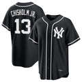 Kooe NY.Yankees #13 Jazz Chisholm Jr Player Black Out Game Stitched Jerseys