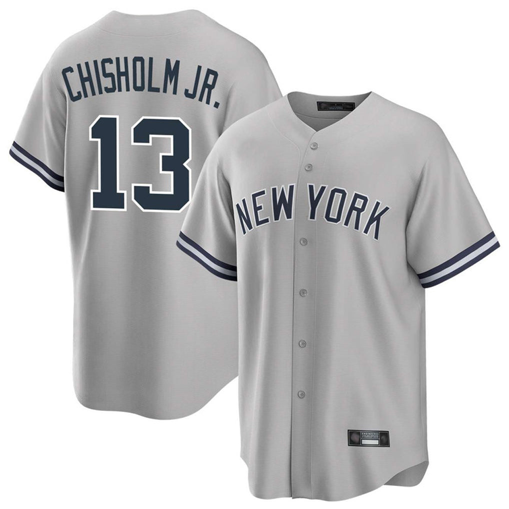 Kooe NY.Yankees #13 Jazz Chisholm Jr Player Gray Road Game Stitched Jerseys