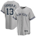 Kooe NY.Yankees #13 Jazz Chisholm Jr Player Gray Road Game Stitched Jerseys
